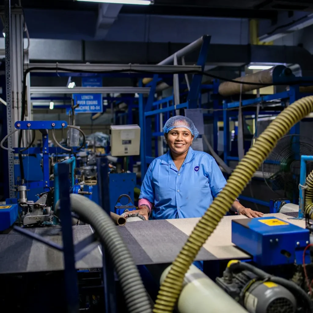 Operator at a CNC machine