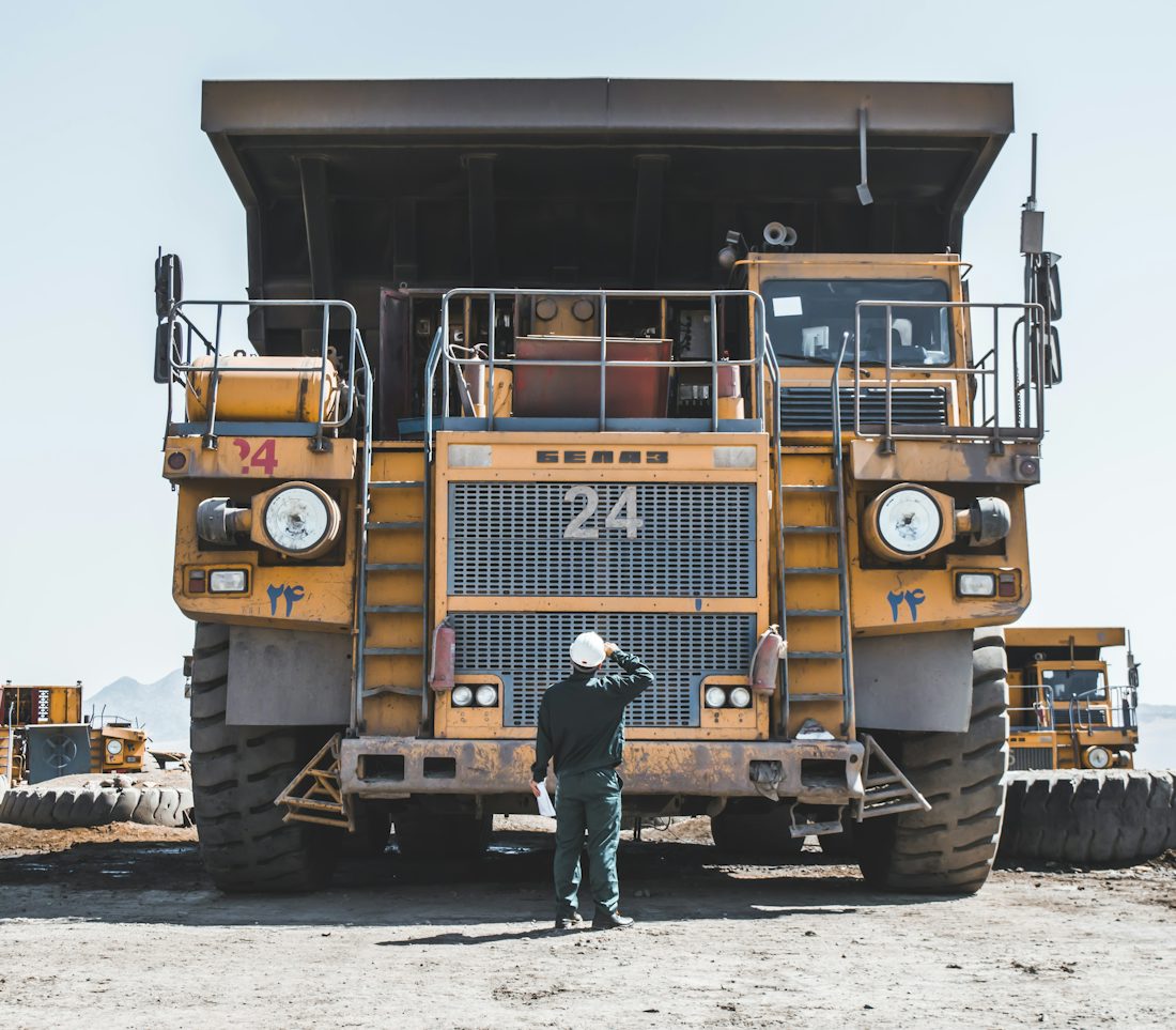 Large mining haul truck